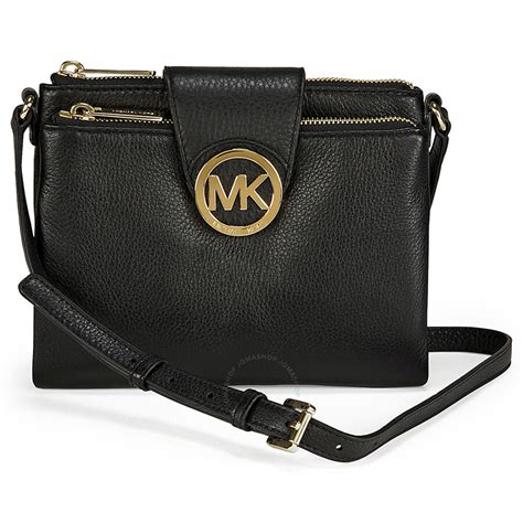 michael kors fulton crossbody in black 32h1gftc3l|Fulton Small Pebbled Leather Crossbody Bag .